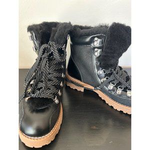 J. Crew Black and Brown Winter Boots